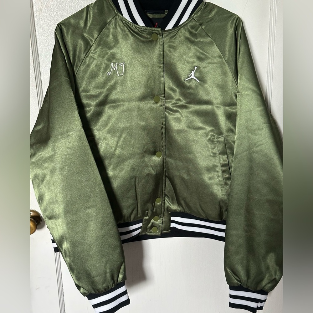 Jordan Olive Satin Jacket